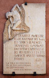 Placa commemorativa dels remences